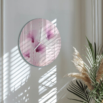 Reloj de pared redondo Flores