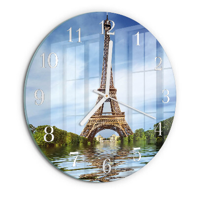 Reloj de pared redondo Torre Eiffel