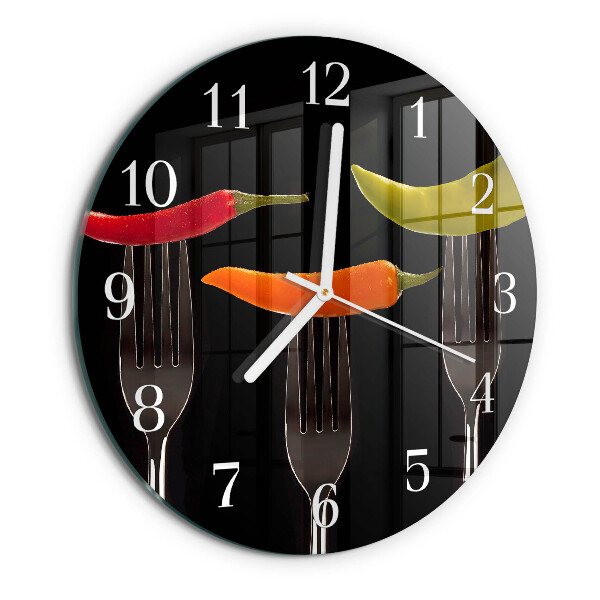 Reloj de pared redondo Tenedor