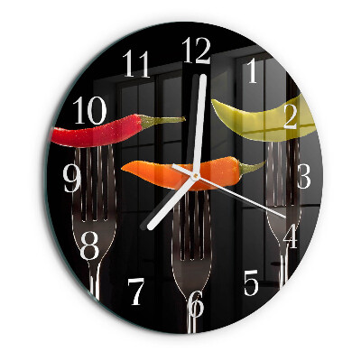 Reloj de pared redondo Tenedor