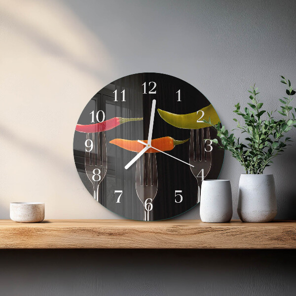 Reloj de pared redondo Tenedor