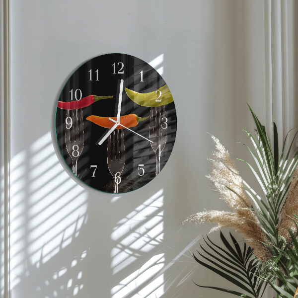 Reloj de pared redondo Tenedor