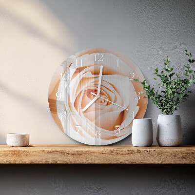 Reloj de pared redondo Rosa