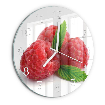 Reloj de pared redondo Frambuesas