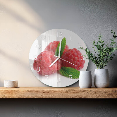 Reloj de pared redondo Frambuesas