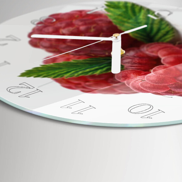 Reloj de pared redondo Frambuesas