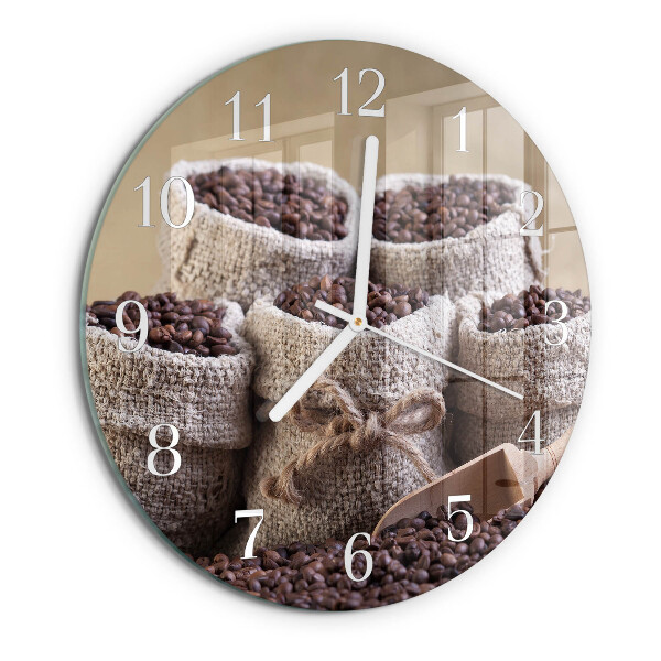Reloj de pared redondo Granos de café