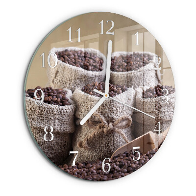 Reloj de pared redondo Granos de café