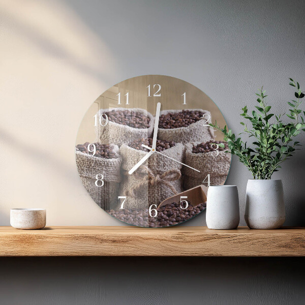 Reloj de pared redondo Granos de café