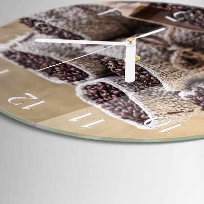 Reloj de pared redondo Granos de café