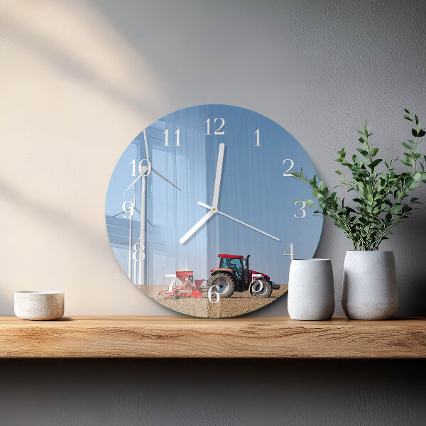 Reloj de pared redondo Campo de tractores