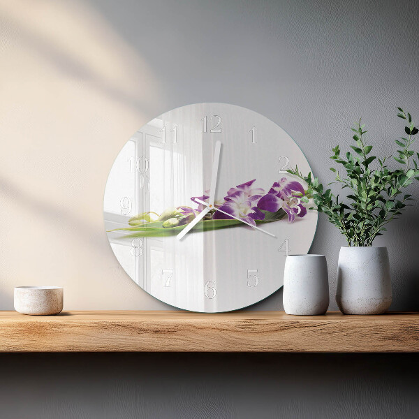 Reloj de pared redondo Flores