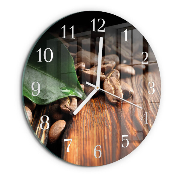 Reloj de pared redondo Granos de café