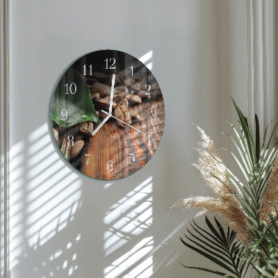 Reloj de pared redondo Granos de café