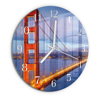 Reloj de pared redondo Puerta dorada