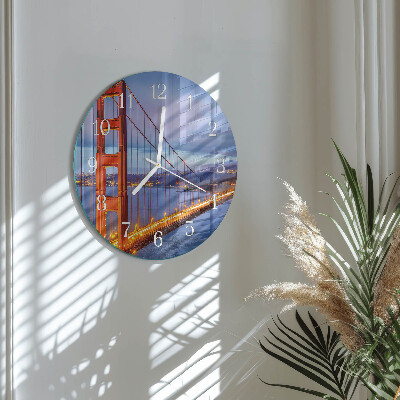 Reloj de pared redondo Puerta dorada
