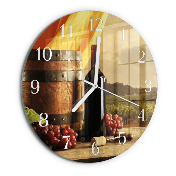 Reloj de pared redondo Barril de vino