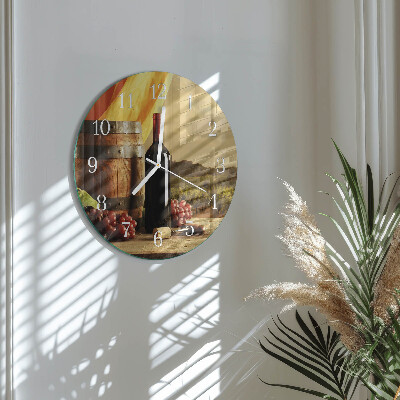 Reloj de pared redondo Barril de vino