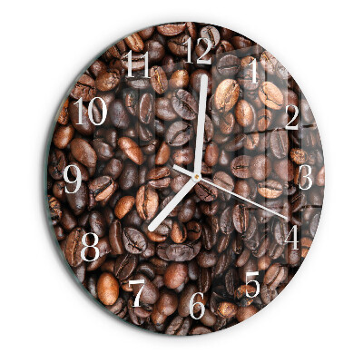 Reloj de pared redondo Granos de café