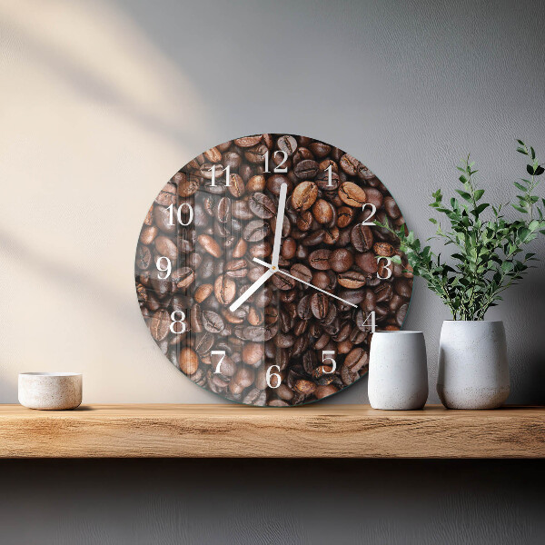 Reloj de pared redondo Granos de café