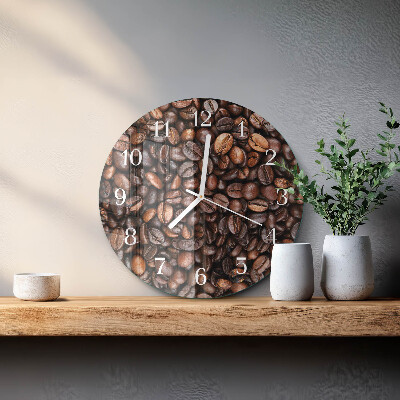 Reloj de pared redondo Granos de café