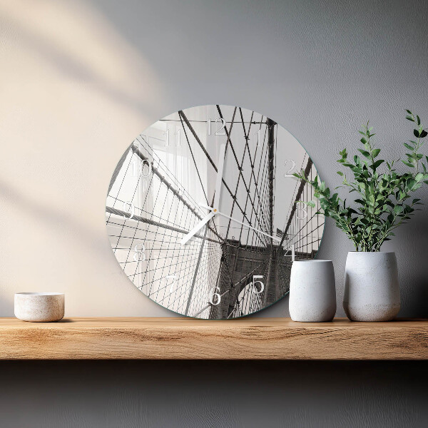 Reloj de pared redondo Puente de Brooklyn