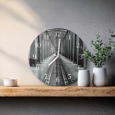 Reloj de pared redondo Vías férreas