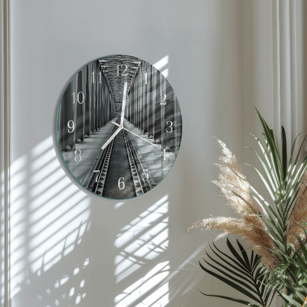 Reloj de pared redondo Vías férreas