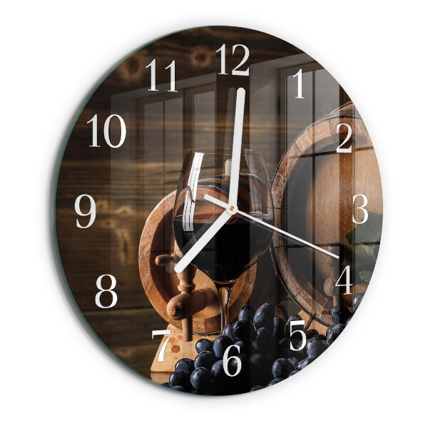 Reloj de pared redondo Barril de vino