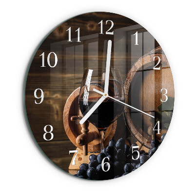 Reloj de pared redondo Barril de vino