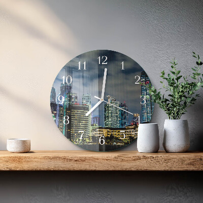 Reloj de pared redondo Noche en la ciudad