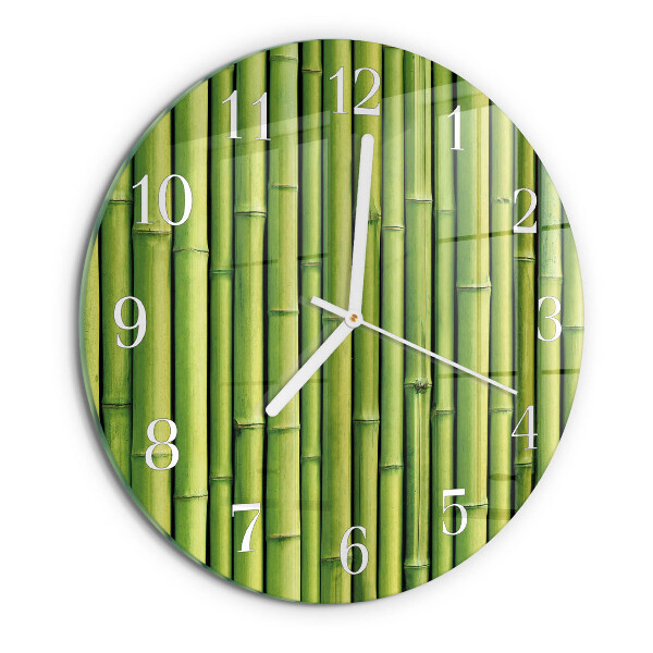 Reloj de pared redondo Bambú