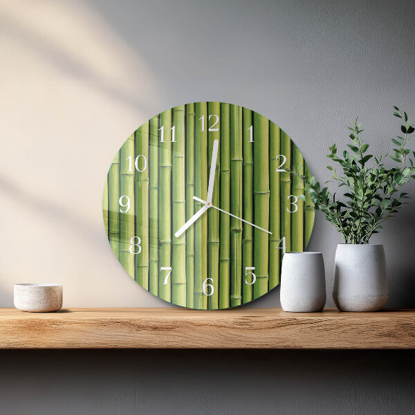 Reloj de pared redondo Bambú