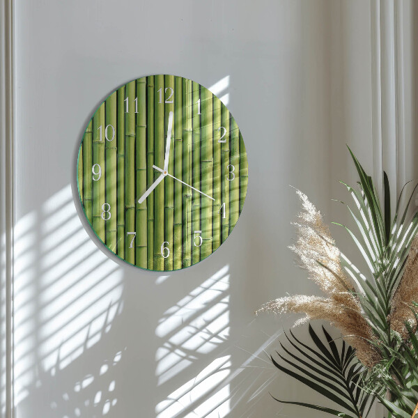 Reloj de pared redondo Bambú