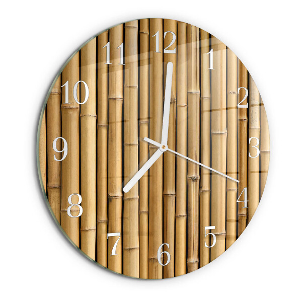 Reloj de pared redondo Bambú