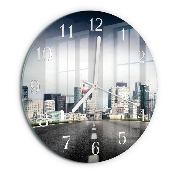 Reloj de pared redondo Ciudad de la carretera