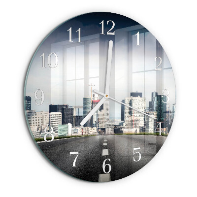 Reloj de pared redondo Ciudad de la carretera