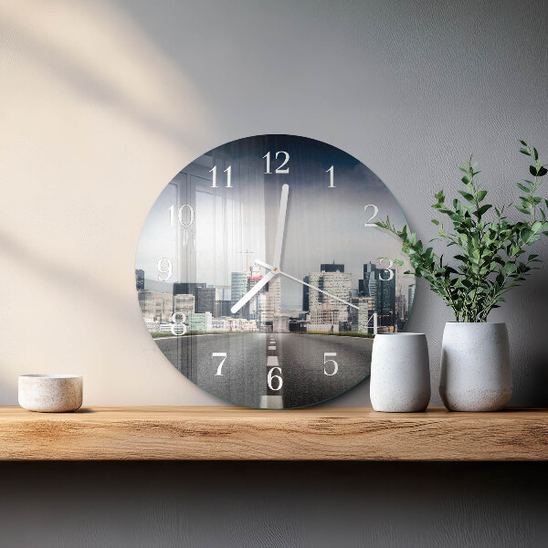 Reloj de pared redondo Ciudad de la carretera