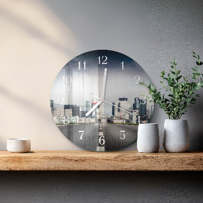 Reloj de pared redondo Ciudad de la carretera