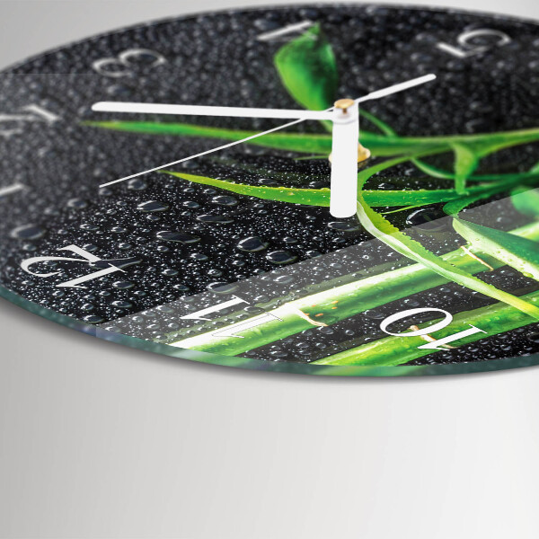 Reloj de pared redondo Spa de bambú