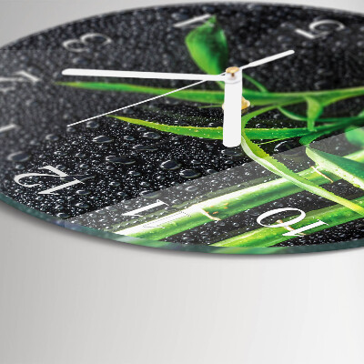 Reloj de pared redondo Spa de bambú