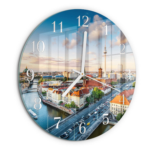 Reloj de pared redondo Río de la ciudad
