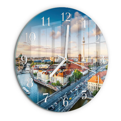 Reloj de pared redondo Río de la ciudad