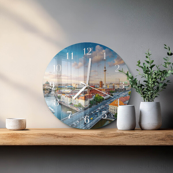 Reloj de pared redondo Río de la ciudad