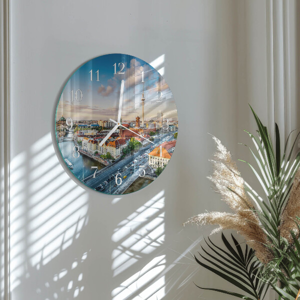 Reloj de pared redondo Río de la ciudad