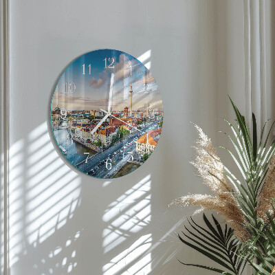Reloj de pared redondo Río de la ciudad