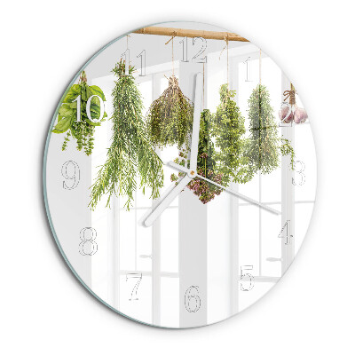 Reloj de pared redondo Hierbas