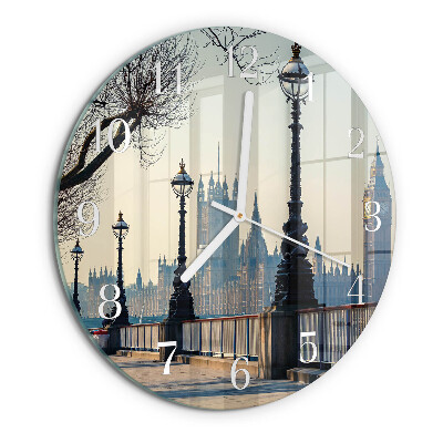 Reloj de pared redondo Linternas