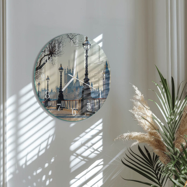 Reloj de pared redondo Linternas