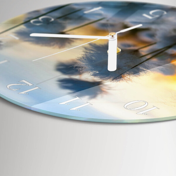 Reloj de pared redondo Algodón